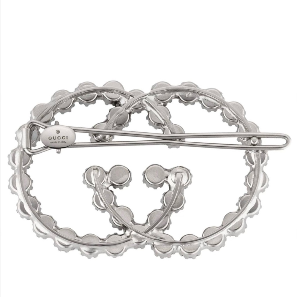 Gucci Silver Interlocking G Hair Clip - Picture 4 of 9